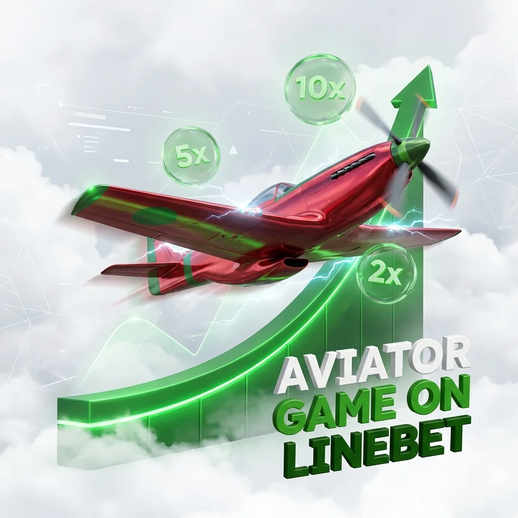 لعبة الطيارة في Linebet - تصميم ثلاثي الأبعاد